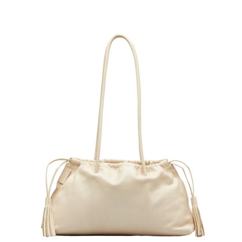 Gucci Leather Tassel Tote Handbag Bag White - Picture 3 of 7